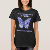 Butterfly ik Draag Periwinkle voor mijn vaders str T-shirt (Voorkant)