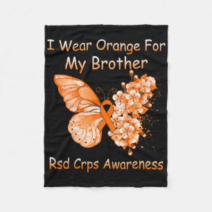 Butterfly Ik Draag Sinaasappel voor mijn broertje  Fleece Deken
