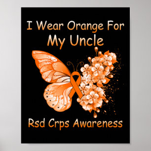 Butterfly Ik Draag Sinaasappel voor mijn Uncle RSD Poster