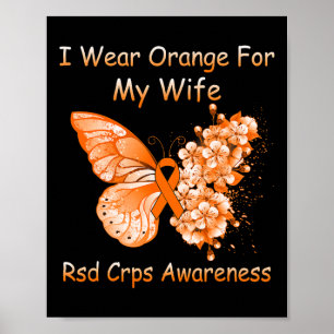 Butterfly Ik Draag Sinaasappel voor mijn vrouw RSD Poster