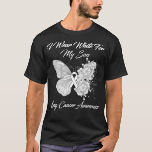Butterfly ik Draag wit voor mijn zoon longkanker A T-shirt