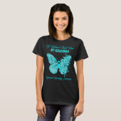 Butterfly ik heb Blauwgroen voor mijn GRANDMA Trig T-shirt (Voorkant volledig)