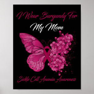 Butterfly ik heb Burgundy Draag voor mijn mam sike Poster