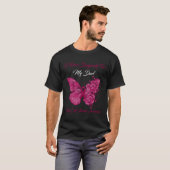 Butterfly ik heb Burgundy Draag voor mijn pa sile T-shirt (Voorkant volledig)