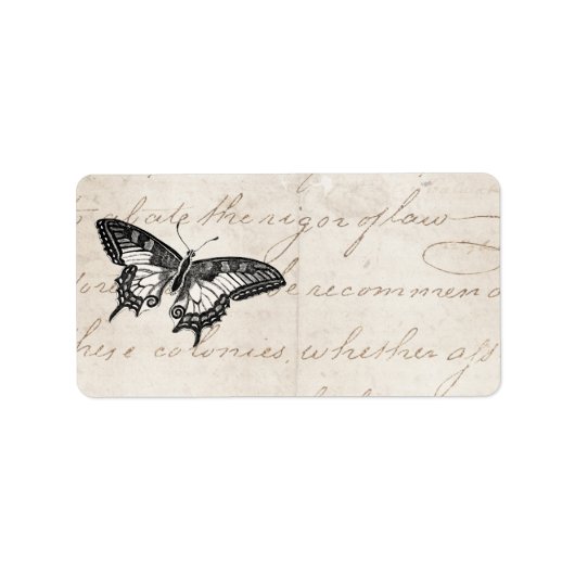  Butterfly Illustratie 1800-vlinders Etiket (Voorkant)