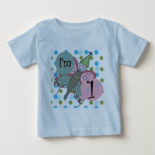 Butterfly I'm 1 Birthday Tshirts and Gifts (Voorkant)
