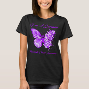 Butterfly I'm a Survivor Pancreatic Cancer T-shirt