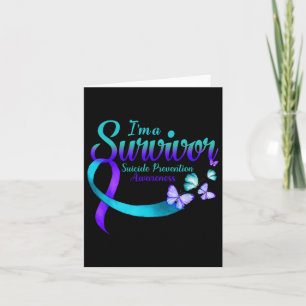 Butterfly I'm a Survivor Suicide Prevention Awaren Kaart