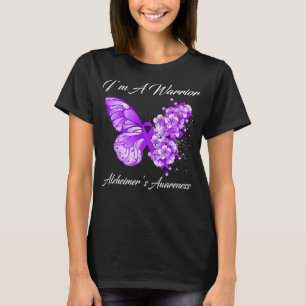 Butterfly I'M a Warrior Alzheimer's awareness T-shirt