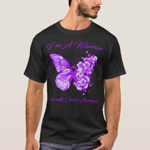 Butterfly I'm a Warrior Pancreatic Cancer Awarenes T-shirt