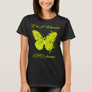 Butterfly I'm Warrior ADHD Awareness T-shirt