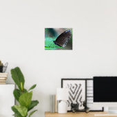 Butterfly in Aqua Poster (Thuiskantoor)