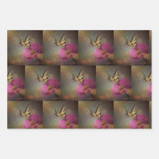 Butterfly in de tuin inpakpapier vel (Voorkant)