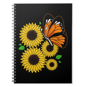 Butterfly in Sunflower Garden Notitieboek