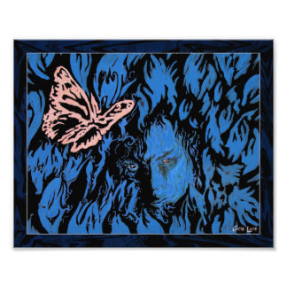 Butterfly in Tulps Photo Print Foto Afdruk