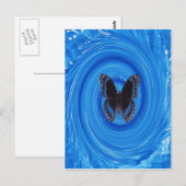 Butterfly in whirlpool, briefkaart (Voorkant / Achterkant)