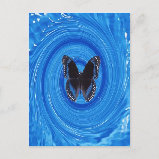 Butterfly in whirlpool, briefkaart (Voorkant)