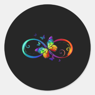 Butterfly Infinity Symbool Art Autisme Awareness N Ronde Sticker