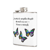 Butterfly Inspirerend Quote Heupfles (Links)