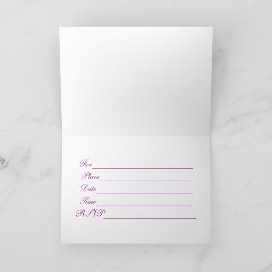 Butterfly Invitation Card (Intérieur)