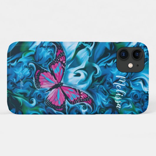 Butterfly iPhone Case (Achterkant (horizontaal))