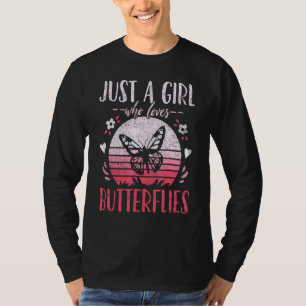 Butterfly is gewoon een meisje dat van Butterflies T-shirt