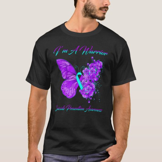 Butterfly IU2019m Een krijger zelfmoord preventie T-shirt (Voorkant)