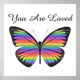 Butterfly Je bent een geliefd Poster