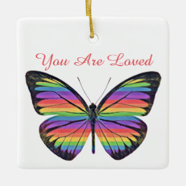 Butterfly Je bent een geliefde versiering Keramisch Ornament