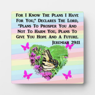  BUTTERFLY JEREMIAH 29:11 FOTOPLAAT