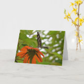 Butterfly Kaart (Gele Bloem)