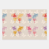 Butterfly Kimono Mix Pattern Inpakpapier Vel (Voorkant)