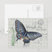 Butterfly Kiss, Carte Postale Briefkaart (Voorkant / Achterkant)