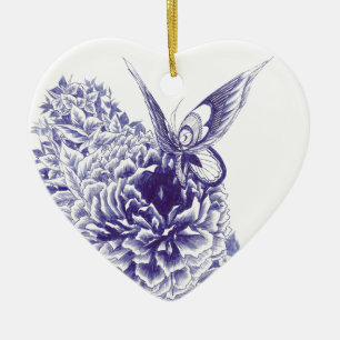 Butterfly Kiss Keramisch Ornament