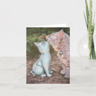 Butterfly Kisses 4 "x5.6" gevouwen notecard Bedankkaart