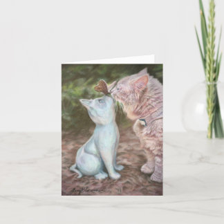 Butterfly Kisses 4 "x5.6" gevouwen notecard Bedankkaart