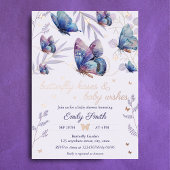 Butterfly Kisses & Baby Wishes Baby shower Folie Uitnodiging