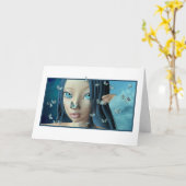 Butterfly Kisses Blank Kaart (Gele Bloem)