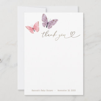 Butterfly Kisses Dank u  Bedankkaart