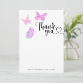 Butterfly Kisses Dank u Bedankkaart (Staand voorkant)