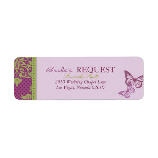 Butterfly Kisses Flirt Retourlabel Etiket