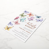 Butterfly Kisses Folie Uitnodiging (Gedraaid)