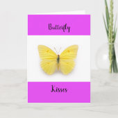 Butterfly Kisses Get Well Wenskaart Kaart (Voorkant)