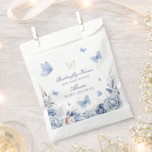 Butterfly Kisses Jongen Baby shower Bedankzakje