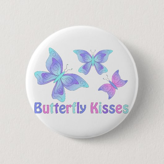 Butterfly Kisses Ronde Button 5,7 Cm (Voorkant)
