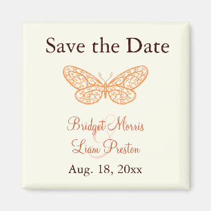Butterfly Kisses Save the Date Magnet iory Magneet