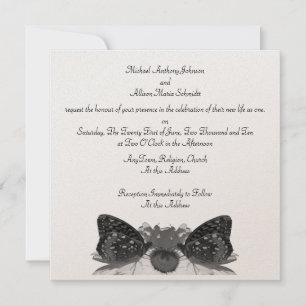 Butterfly Kisses Wedding Kaart