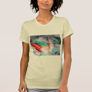 Butterfly Koi waterverf Japanse viskunst T-shirt