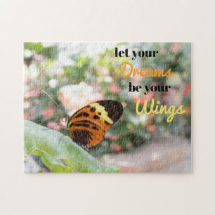 Butterfly "Laat je dromen" Quote Puzzle Legpuzzel