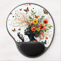 Butterfly lady art mousepad